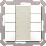 MDT technologies Taster Plus TS 55 8-fach Reinwei&szlig; gl&auml;nzend BE-TA55T8.G2