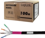 Logilink Professional - Bulkkabel - 100 m - S/FTP -Cat.7 Rohkabel - halogenfrei, im