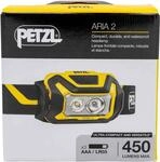 Petzl ARIA 2 Kopflampe Schwarz/gelb Kompakte, robuste und wasserdichte Stirnlampe,