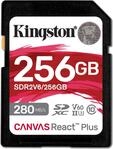 Kingston Canvas React Plus - Flash-Speicherkarte - 256GB - Video Class V60 / UHS-II