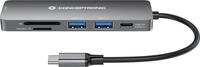Conceptronic DONN Multifunktionaler 6-in-1 USB Adapter-Hub - HDMI - USB-C PD - 1 x