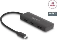 DeLOCK 88040 - USB Typ-C - 3840 x 2160 - Schwarz - 1.4/2.2 - 4K Ultra HD - Rundkabel