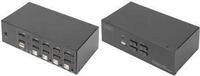 DIGITUS - KVM-/Audio-/USB-Switch - 4 x KVM port(s) - 1 lokaler Benutzer - Desktop