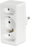 Hama 00223215, Hama Steckdosenadapter 3-fach, 1x Schutzkontakt, 2x Euro, Wei&szlig;