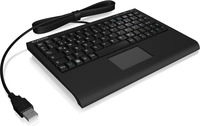 KEYSONIC Mini-Tastatur (US) Touchpad ACK-3410 schwarz Touchpad ultraflache Bauform