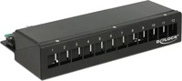 Delock 43339, DeLOCK Keystone Desktop Patch Panel - Patch Panel - Jet Black, RAL 9005