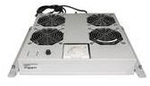 Intellinet - Rack-L&uuml;fterfach (220/240 V) mit Thermostat (4 L&uuml;fter) - Grau, RAL 9005