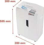 HSM 1033121 Aktenvernichter Partikelschnitt-Zerkleinerung 57 dB 23 cm Wei&szlig; (1033121)