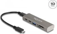 DeLOCK 3 Port USB 10 Gbps Hub inklusive SD und Micro SD Card Reader mit USB Type-C