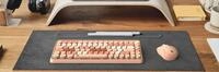 Maus-Tastatur-Set, Mini Tastatur, runde Tasten, Mehrfarbig sand/cremefabig