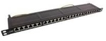 InLine&reg; Patchfeld Cat.6A 24-fach, 48,26cm (19), 0,5HE, schwarz RAL9005 (76824F)