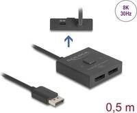 Delock - Videoverteiler/-Switch - 8K, bidirektional - 2 x DisplayPort - Desktop