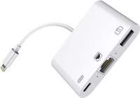 Microconnect W125648613 RJ45 - Lightning - USB Lightning Hub Wei&szlig; (W125648613)