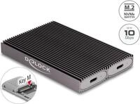 Delock Externes USB Type-C Dual Combo Geh&auml;use f&uuml;r 2 x M.2 NVMe PCIe oder SATA SSD