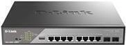 D-Link DSS 200G-10MPP - Switch - managed - 8 x 10/100/1000 (PoE) + 2 x Gigabit SFP -
