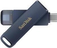 SanDisk Phone Drive - USB-Flash-Laufwerk - 128GB - USB-C / Lightning - Metallic Sky