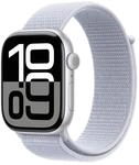 Apple Watch Series 10 GPS 46mm Silver Aluminium Case mit Blue Cloud Sport Band