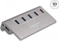 Delock - Hub - 10 Gbps, + 1 Fast Charging Port incl. Power Supply - 4 x USB 3,2 Gen 2