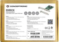 Conceptronic EMRICK 2-Port USB 3.2 Gen 2 Typ-C PCI-Express-Karte - selbstversorgt