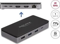 Delock - Dockingstation - USB-C / Thunderbolt 3 / Thunderbolt 4 - 2 x HDMI - 1GbE