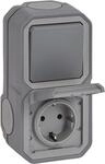Legrand Plexo NEW APWG Kombi 069746L IP44 grau Wechsel + Schukosteckdose 5 (069746L)