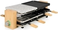 Princess Pure 8 Raclette Antihaftbeschichtung, 8 Pf&auml;nnchen Schwarz, Stein, Bambus