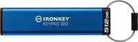 Kingston IronKey Keypad 200 - USB-Flash-Laufwerk - verschl&uuml;sselt - 512GB - USB 3,2