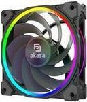 Akasa SOHO AR12, Reverse Blade Addressable-RGB L&uuml;fter, schwarz - 120mm (AK-FN123)