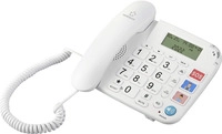 Renkforce RF-DP-400 Schnurgebundenes Seniorentelefon Freisprechen LC-Display Wei&szlig;