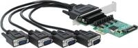DeLOCK PCI Express Card to 4 x Serial RS-232 with voltage supply - Serieller...