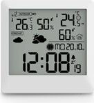 Hama Wetterstation Palawan, mit Au&szlig;ensensor, Funk, Wecker, Thermo/Hygro, Wei&szlig;