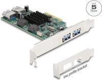 Delock PCI Express x4 Karte zu 2x extern USB 5 Gbps Typ-A+ intern 5 Dual (90282)