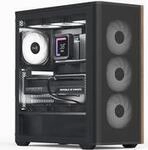 AeroCool Geh Midi D501A-G-BK-V2 (B/Wood/ATX) (ACCM-MA01043.11)