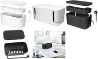 LogiLink Kabelbox m. 5-fach-Steckdosenleiste USB/Schuko wei (LPS281U)