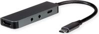 ROLINE USB-C Docking HDMI+TRRS+MIC+PD 4K60 100W - Audio/Multimedia - Digital/Daten -
