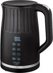 Adler AD 1350 1.7L temperaturgesteuerter LED-Wasserkocher Schwarz (AD 1350)