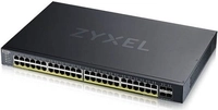 Zyxel 52-Port Smart Managed PoE+ Switch, 48x GbE PoE+ RJ45, 4x 10G SFP+, 375Watt