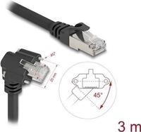 Delock GigE Kamera Kabel RJ45 Stecker 45&deg; gedreht und 90&deg; gewinkelt mit...