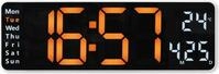Hama Digitale Wanduhr Santa Cruz, Thermometer, gro&szlig;es Display, Fernbedien., WS