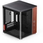 Jonsbo TK-0 PC Geh&auml;use Mini-Tower Mini-ITX Tempered Glass Holz - schwarz (TK-0