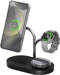 Samsung Wits Wireless 3-in-1 Charger Schwarz - Qi2 15W Induktives Ladeger&auml;t