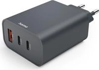Hama Schnellladeger&auml;t, 2x USB-C, 1x USB-A, PD, 65 W, Anthrazit (00086445)