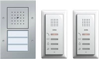 GIRA T&uuml;rsprechanlage Kabelgebunden Komplett-Set 2 Familienhaus Aluminium