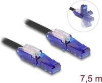 Delock RJ45 Netzwerkkabel Cat.6 UTP mit 180&deg; winkelbaren Steckern schwarz 7.5