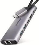 AXAGON HMC-6G2L 2x USB-A 10Gbps 1x USB-C 4K/60Hz HDMI RJ-45 USB 3.2 Gen 2 hub