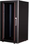 Roline Basic - Schrank Netzwerkschrank - Glas T&uuml;r - Jet Black, RAL 9005 - 22U...