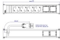 Bachmann Steckdosenleiste 4xCEE7/3 2xCM 0, 2m 916.705 (916.705)