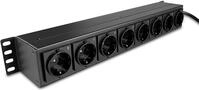 LINDY - Steckdosenleiste (Rack - einbauf&auml;hig) - Schuko-Steckdosen, horizontal, mit