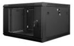 Lanberg Rack Wandschrank 48,30cm (19) 6U/600X600 Glast&uuml;r schwarz (WF01-6606-10B)