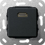 GIRA 566910. Buchsen-Typ: HDMI, Module Menge (max): 1 Modul(e). Produktfarbe: Schwarz